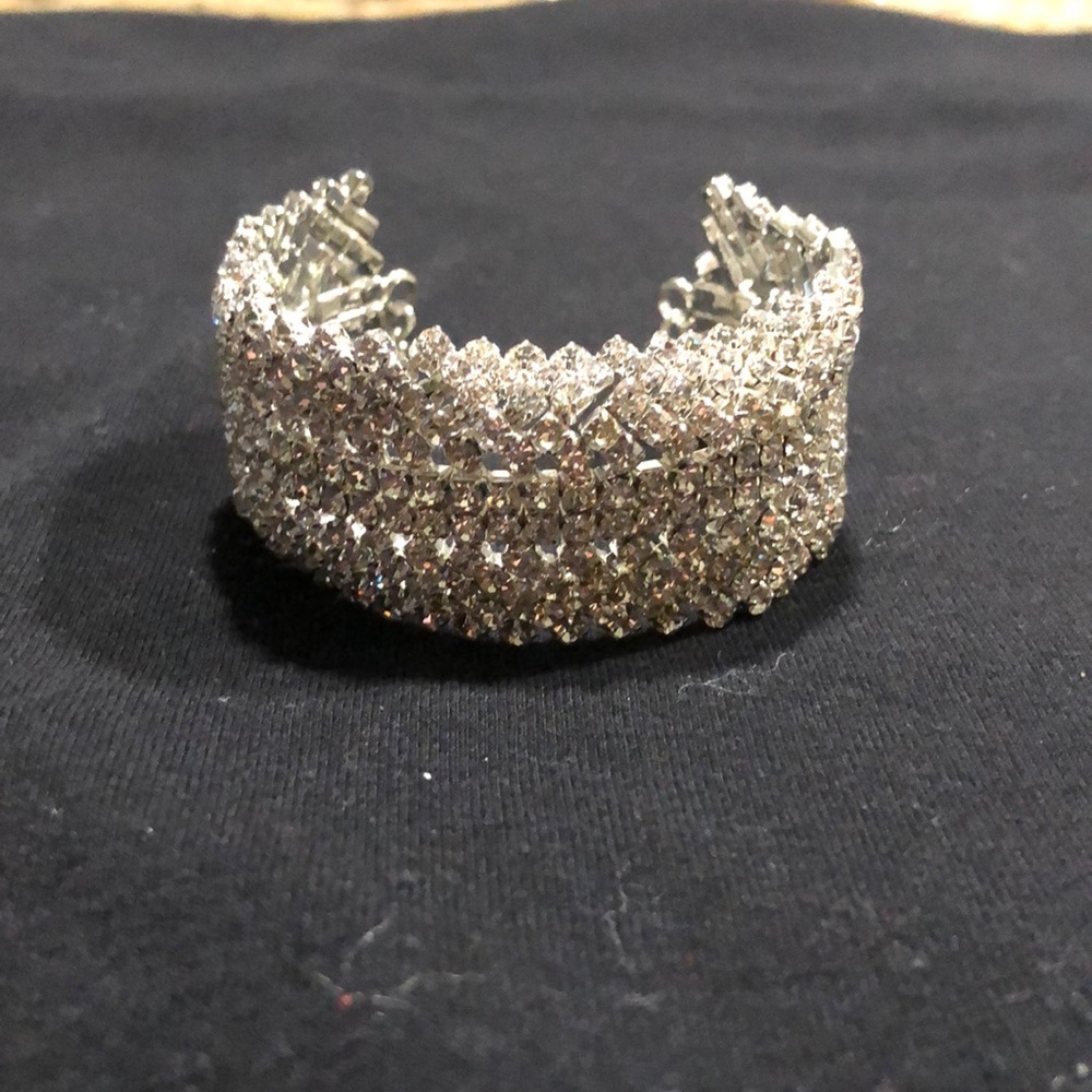 Sparkly silver jewel bracelet.